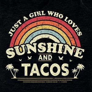 Short sleeve sunshine and tacos t-shirt